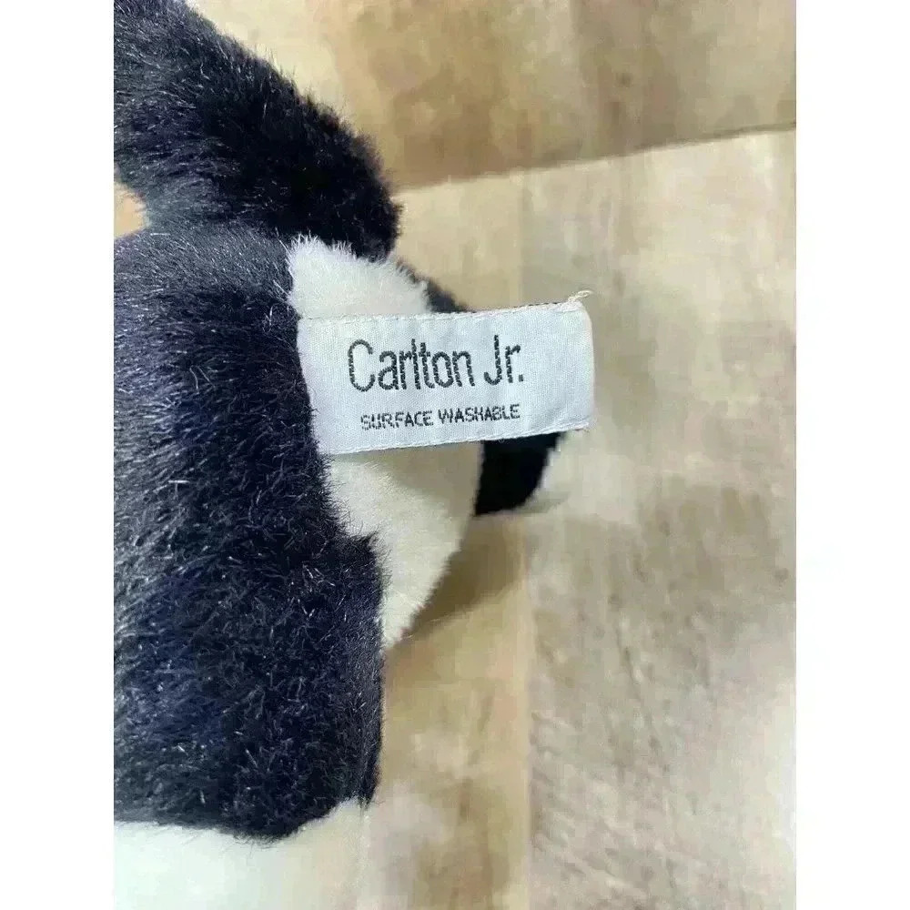 Vintage 80s Russ Caress Soft Pets Black White Cat #564 Plush Stuffed Carlton Jr - Picture 7 of 9